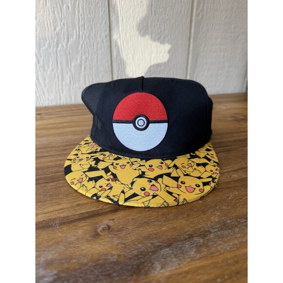 Pokemon Pokeball Pikachu Youth Snapback Hat Cap - Picture 1 of 4